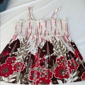 Venezia Lane Bryant Camisole with Red and Brown Floral Design size 14 16
